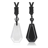 2 Collares De Obsidiana Negra De Amatista Para S Y Mu