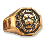 Anillo Leon Lion King Dorado Poppe Arg Flex