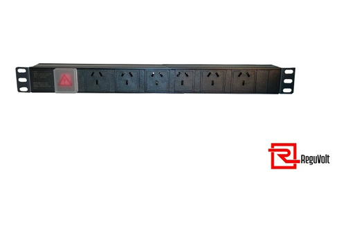 Canal De Tension Rackeable Pdu 6 Tomas Aluminio C/proteccion