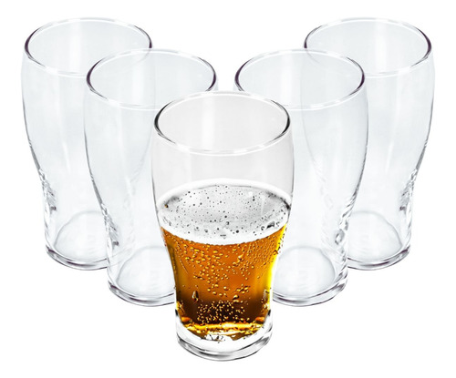 Albira Juego 6 Vasos Cerveceros De Vidrio 550 Ml Cerveza Bar