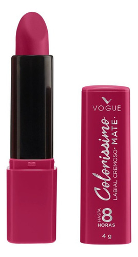 Labial Vogue Colorissimo Cremoso Mate 4g Acabado Hidratante Color Fresa Chic