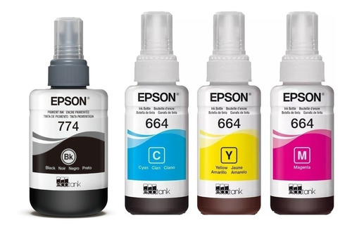 4 Tintas Epson Originales Para Impreso L655 L656 L1455 L606 