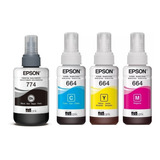 4 Tintas Epson Originales Para Impreso L655 L656 L1455 L606 