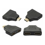 Duplicador De Sinal Hdmi Imagem Adaptador Duplo 1 A 2 Saídas