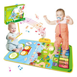 Set Musical Bebé Piano Y Alfombrilla Tambor Regalo Cumpleaño