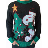 Ugly Sweate Suéter Navideño Snoopy Calientito Tejido Peanut