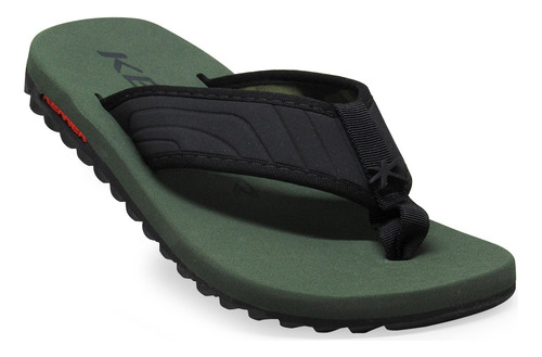 Chinelo/sandália Kenner Kivah Preto E Verde Dfu02