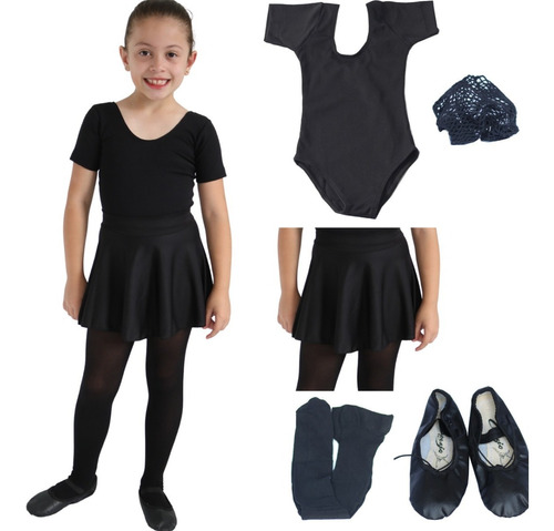 Roupa De Ballet Infantil  Linda Na Cor Preta Balé