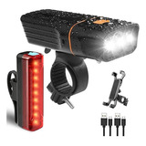 Luces For Bicicleta 1000 Lm Con Trasera Recargable Linterna