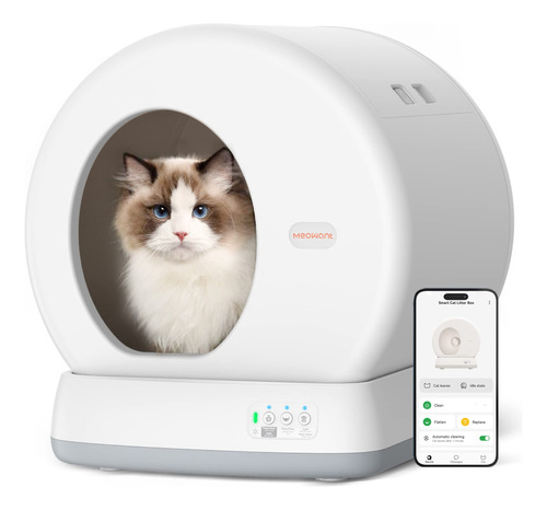 Meowant Caja De Arena Para Gatos Autolimpiante, Proteccin De