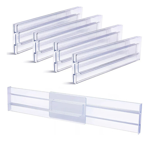 4 Pzs Plastico Separadores De Cajones Ajustable 28-48cm