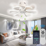 Ventilador Techo Luz Moderno Dimmable Con Control Remoto