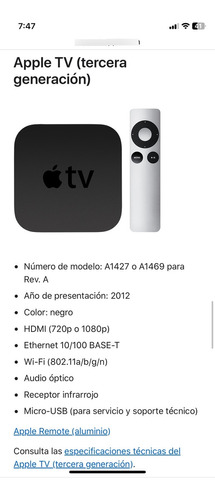 Apple Tv A1469 3 Full Hd 1080 - 8g - Hdmi Wi-fi