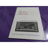 Kia Manual Proprietário Rádio Cassette Cd Player Original -