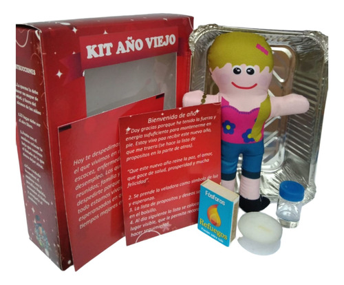 Kit Mini Muñeco Año Viejo Niña Anita Ancheta Tradición 