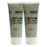 Kit 2 Gel Balm Para Barba E Cabelos 2x1 200ml H.o.men Master