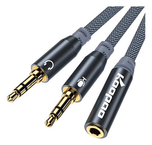 Cable Divisor Koopao De 3 5 Mm Para Auriculares Y Micrófono
