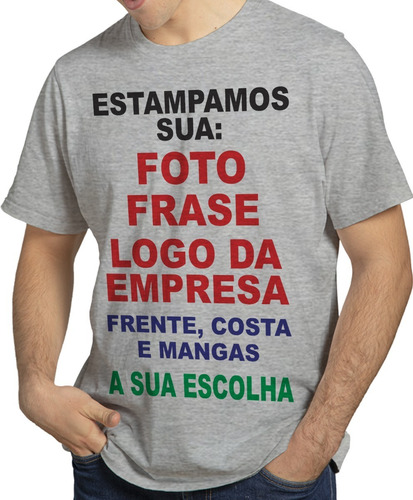 Kit 30 Camisetas Camisas Com Foto Logomarca Empresa Uniforme
