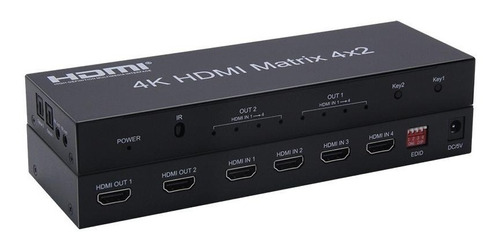 Matriz Hdmi 4x2 Hd + Control Remoto Incl. Fuente. Todovision