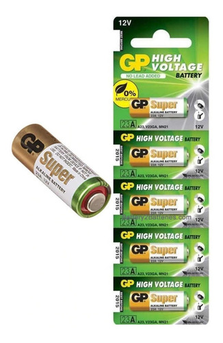 Pilas Baterías 23a Gp 12v. Paquete De 5 Piezas Alto Voltage