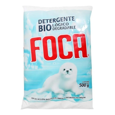 Detergente En Polvo Foca 500g Antibacterial Biodegradable Ropa Fina | MercadoLibre