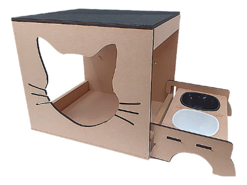 Nicho Para Gatos Comedouro Mdf Espessura 6mm 100% Montado