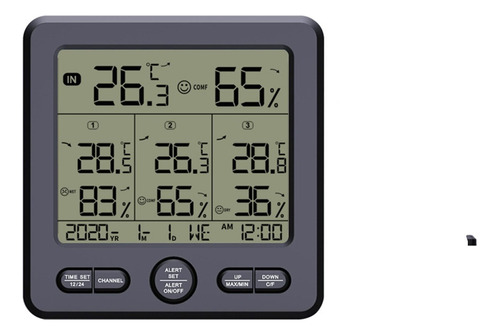 Termohigrómetro Digital Inalámbrico Interior Exterior Con 3