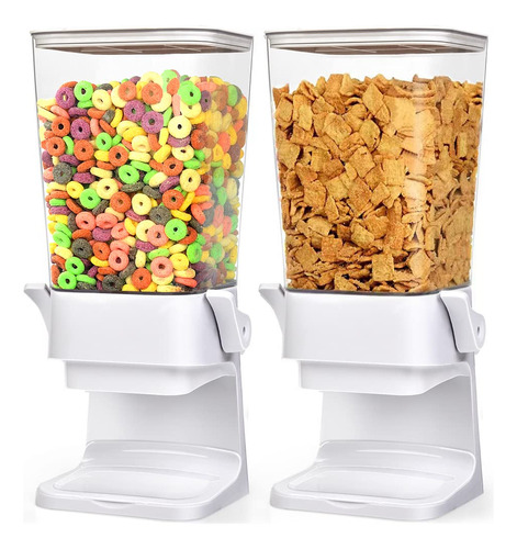 Mivvosakuki Dispensador De Cereales Doble Para Encimera, Rec