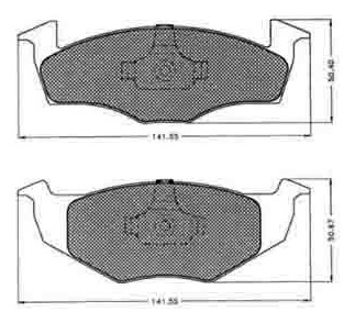 Pastillas Freno Para Seat Cordoba 90/95 Delantera Marca Cobr Foto 2