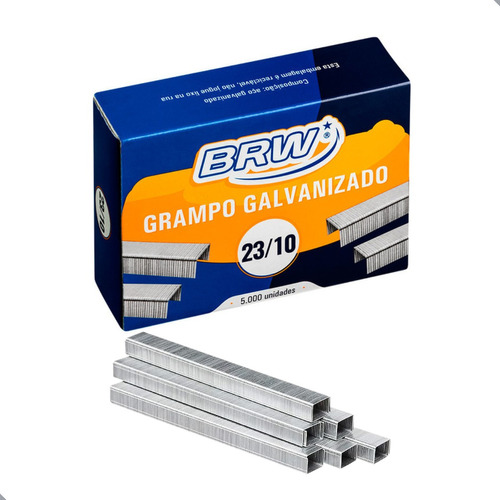 Grampo Galvanizado 23/10 C/ 5000 Un Prende Ate 70 Folhas 75g