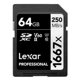 Tarjeta De Memoria Lexar Lsd64gcb-1667  Professional 1667x 64gb