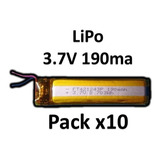 Batería Recargable Mini Polimero Lítio 3.7v 190mah