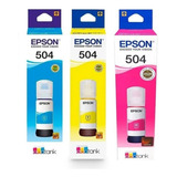 Pack Combo Tinta Epson 504 X 3 Colores L4150, L4160, L6161