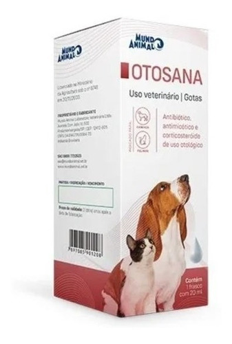  Otosana Solução Otológica P/ Cães E Gatos - 20 Ml 