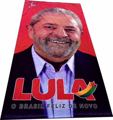 Toalha De Banho Praia Do Presidente Lula Nova Pt Esquerda