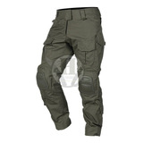 Pantalon Tactico Cargo Rip Stop Verde Gen4 Elastizado Bolsil