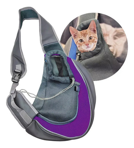 Mochila Para Mascota Pawfy - Bandolera Gato Perro 