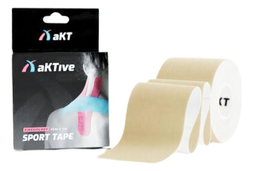 Bandagem Aktive Sport Tape Kinesiology - 5cmx5m Bege Claro