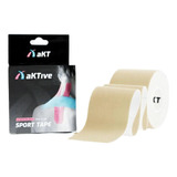 Bandagem Aktive Sport Tape Kinesiology - 5cmx5m Bege Claro