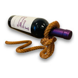 Suporte Vinho Flutuante Corda 3d Moderno Sofisticado