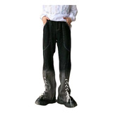 Pantalones De Moda Para Hombre, Jeans Anchos, Degradados, Je