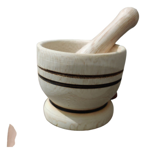 2 Morteros Madera 100% Artesanal Mini Molcajete Resistente