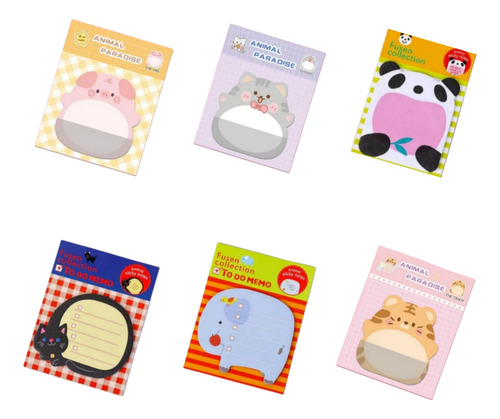 Notas Adhesivas Animales Kawaii Scrapbook Papeleria