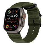 Malla Carter Naylon Para Apple Watch 44mm/42mm Verde