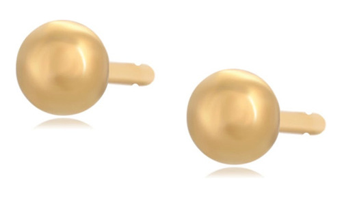 Aretes Oro 14k Laminado Bolita Broquel Regalo Mujer Coleccio