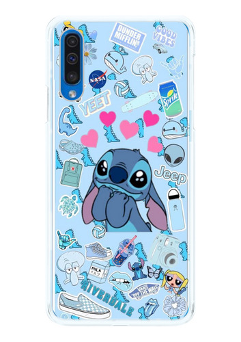 Capinha Compatível Samsung A50 Stitch Azul