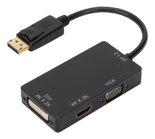 Adaptador A Vga Displayport Video 3 En 1 Portátil Hd