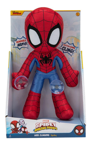 Peluche Spidey Posable Con Ventosas 25cm