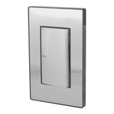 Placa Un Apagador Sencillo Sanelec 4630 Cordoba Acero Inox Color Plateado