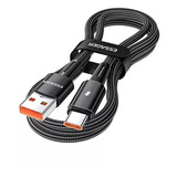 Cabo Carregador Usb Tipo C Turbo Essager 120w 6a 2 Metros